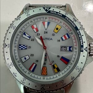 Nutica Silver and Black Watch